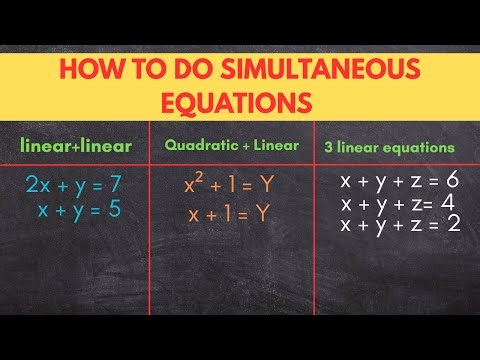 How to do Simultaneous equations (Higher Level leaving cert) (Linear, quadratic and 3 linear)
