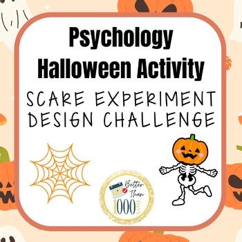 Psychology Scare Experiment Design Challenge: A Halloween Week Activity!