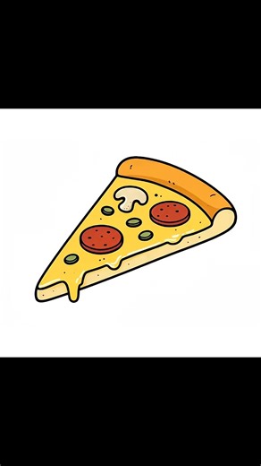 how to draw a slice of pizza