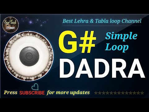 Simple Dadra Taal Tabla Loop Scale G# । चार काली तबला लूप दादरा