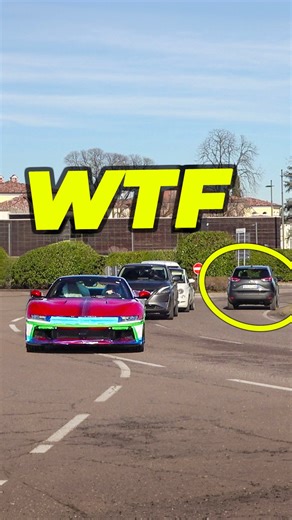 Over the past seven years wandering around the Ferrari factory I’ve seen a lot of strange things: tires exploding, trucks losing their loads, even the occasional crash… but never have I seen a car driving the wrong way around the famous Ferrari roundabout 😅 | Varryx