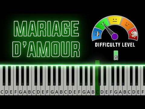 Mariage d'Amour - Paul de Senneville | EASY MEDIUM Piano Tutorial + Sheet Music (PDF)