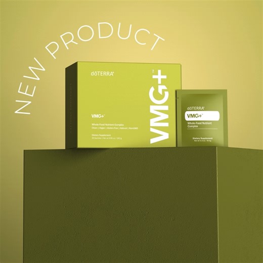 Introducing VMG ! The most delicious, and effective way to get your vitamins, minerals and greens! Stay tuned for more info—you and your customers are going to love this product. 💚 Available on October 1st. | doTERRA Business USA