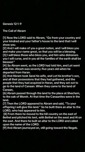 Genesis 12:1-9 Old Testament