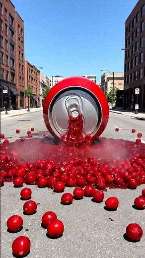 “Giant Coca-Cola Can Explosion | Surreal Soda Cascade” #asmr #soothingsounds