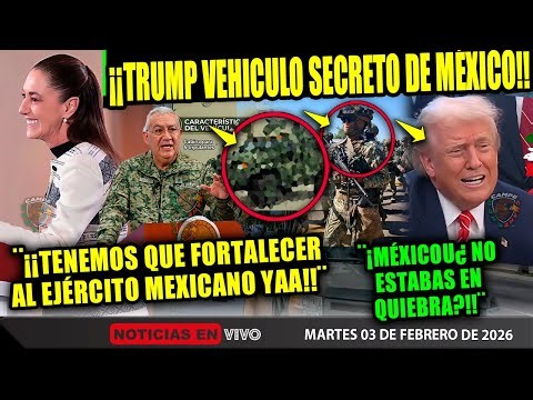 TRUMP ¡DESCUBRE VEHICULO SECRETO DEL EJÉRCITO DE MÉXICO! CLAUDIA SHEINBAUM ¡DEBEMOS PROTEGERNOS!