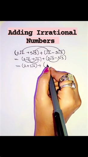 Addition of Irrational Numbers ♾️📖🖊#shortvideos #cbseboardexamlatestupdate #mathstricks #subscribe