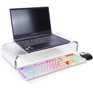[Hot Item] Wholesale Custom Transparent Acrylic 1-2 Layers Computer & Desktop Notebook Display Stand Gift Stationery with Storage Space