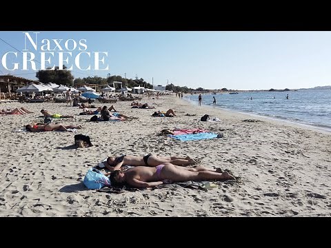 Greece Beach Walk | Agios Georgios Beach | Naxos | Cyclades [4K HDR]