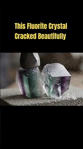 FLUORITE CRYSTAL split with hammer