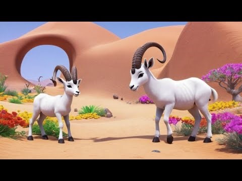 Addax Horns Go Curve Curve Curve | English Nursery Rhyme | Kids Songs | Baby Music