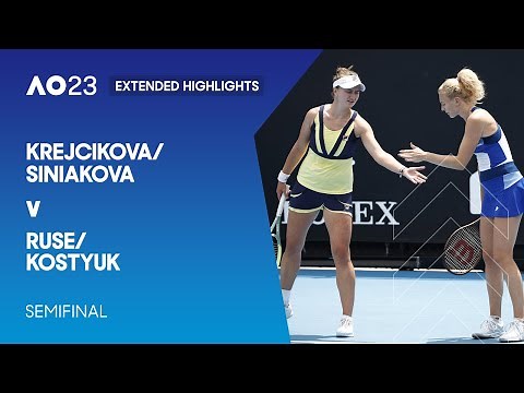 Krejcikova/Siniakova v Ruse/Kostyuk Extended Highlights | Australian Open 2023 Semifinal