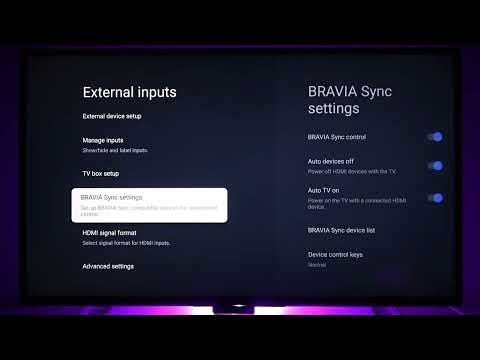 SONY KD-43X75WL – كيفية تفعيل أو تعطيل HDMI-CEC (Bravia Sync)