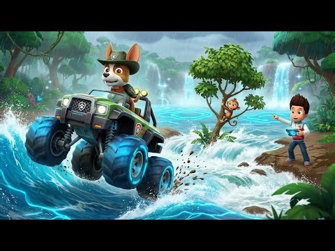 PAW Patrol: Rescue Wheels – The Jungle River Rapids Dash! 🐒🌊 | Jungle Flood Emergency!