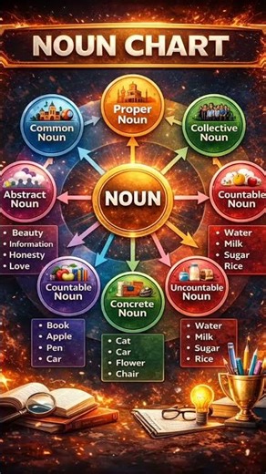 Noun chart. #noun #english #kids
