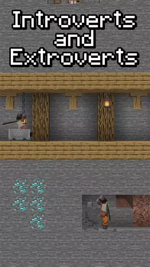 Introverts And Extroverts Explained In Minecraft ⛏️#minecraft #story #funnymoments #explained #explainedinminecraft