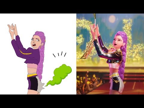 Golden KPop Demon Hunters Song | Sony Animation | Drawing meme | Funny Video