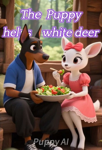 The fawn has lost her mother😭 #puppy #aidog #capcutforus #capcut #capcutpioneer