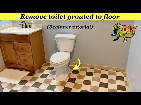 How to replace remove toilet thats grouted to floor