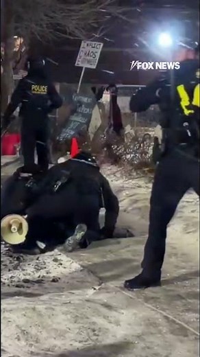 WATCH: Anti-ICE agitator detained by law enforcement in Minneapolis #shorts #foxnews #news #us
