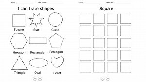Shape Tracing Printable: Preschool & Kindergarten Activity (PDF/PNG Download - Etsy