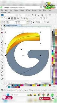 "G" Letter Logo Design बनाये सिर्फ 1 मिनट में| | Design with Corel Hindi Tutorial #logo