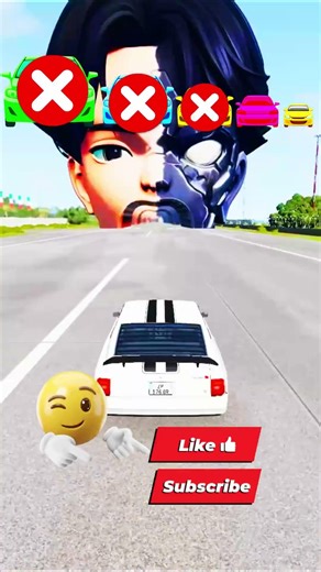 Big and Small Car vs Jinu Half Demon Saja - BeamNG.Drive