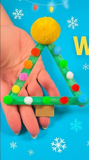 DIY Wooden Christmas Tree 🎄 | Easy Popsicle Craft Holiday Decoration#zcrafttube #christmas #diy
