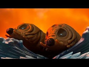 Bandai Movie Monster Series Mothra Larva (2003) Twin Set Review