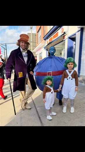 Eddie Tee on Instagram: "You broke the rules by stealing Fizzy Lifting Drinks. You get NOTHING! You LOSE! Good day sir! 👻 HALLOWEEN 2025 🎃 #halloween #willywonka #willywonkaandthechocolatefactory #goldenticket #family #familycostumes #hoboken"