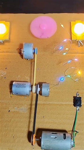 Motor Se Bijli Banayi 😱 | DIY Generato #experiment #DIYGenerator #DCMotor electrical