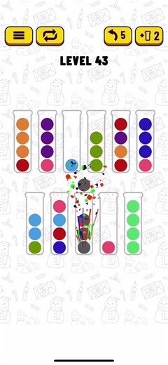 Ball sort puzzle. Level 43