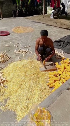 Harvest Season: Slow Life of Hand-Grinding Corn!