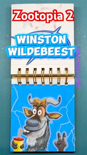 Drawing Winston Wildebeest from Zootopia 2! #art #drawing #zootopia2 #fypviralシ