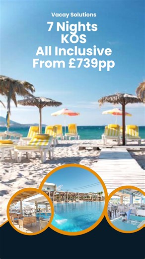 🌴 Sunshine Hotel Kos – Tingaki ⭐ 3-Star | Adults Only 🍽 All Inclusive 🗓 7 nights ✈️ Departing May 2026 💑 Price based on 2 adults ⸻ ✨ What’s Included • 🛏 Standard Double or Twin Room • 🧳 22kg checked baggage 10kg hand luggage • ✈️ Return flights to Kos • 🍹 2 bars & buffet restaurant • 👙 Outdoor swimming pool • 🤩 Adults-only atmosphere • 🏛 Close to resort centre • 🌊 Just 300m from the beach ⸻ ✈️ Departure Airports & Prices (pp) • Liverpool – £739 (1 May) • London Stansted – £739 (4 May)