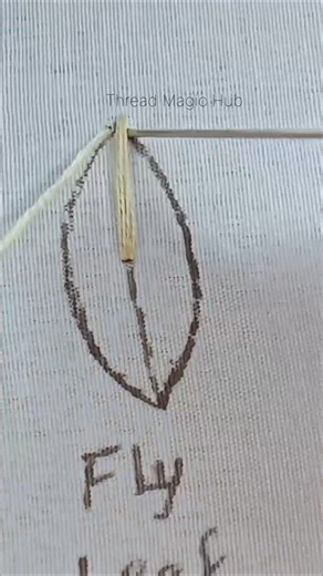 #shorts #viralreels Fly Stitch Leaf Embroidery | Hand Embroidery