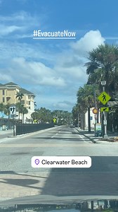 #clearwaterbeach is relatively empty, as it should be, ahead of #hurricanemilton and mandatory #evacuation orders. If you live in Zone A, B or C or a mobile home, you should be out of your home by now. Have questions? Call the county’s citizen information center at 727-464-4333. | Clearwater Police Department