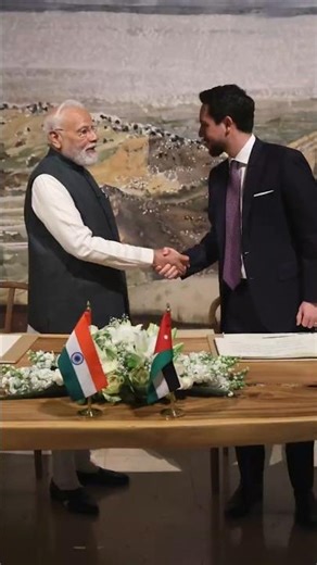 PM Modi meets HRH Crown Prince of Jordan in Amman | #shorts