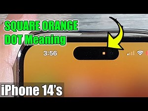 iPhone 14's/14 Pro Max: What Does the SQUARE ORANGE DOT Mean In The Dynamic Island?