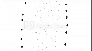 Animation of dots changing in mass density in the middle of the image. Small particles are bounded by larger vertical rows of circles or atoms. Stock Video