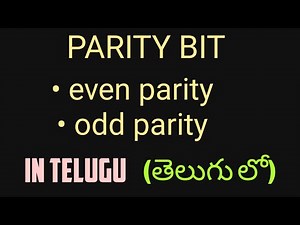 PARITY BIT || IN TELUGU || even parity and odd parity || digital electronics|| ECET,BTECH,DIPLOMA