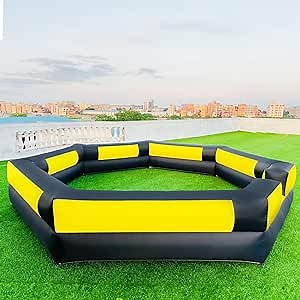 15FT Inflatable Gaga Ball Pit with Built-in Blower, Portable Gagaball Court for Indoor Outdoor School Family Activities Inflatable Sport Games More Durable