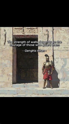 A fortress stands strong by its defenders hearts. Without courage even the strongest stone will fall