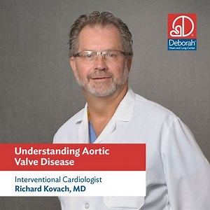 Aortic valve disease affects the functionality of the heart's valve, causing symptoms like chest pain and shortness of breath. Learn more about aortic valve disease from Interventional Cardiologist Richard Kovach, MD on the Deborah Health Report. Part 2 is out now! https://ow.ly/a9gX50SuS73 | Deborah Heart and Lung Center