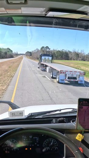 Real Trucker Life on the Highway | Following a Flatbed Truck USA #shorts