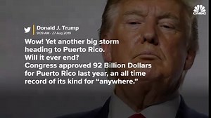 Tropical Storm Dorian heads toward Puerto Rico, may hit Florida next