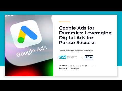 Google Ads For Dummies: Leveraging Digital Ads For PortCo Success