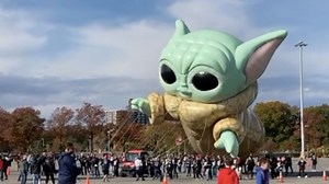 Baby Yoda balloon debuts ahead of Macy's Thanksgiving Day Parade