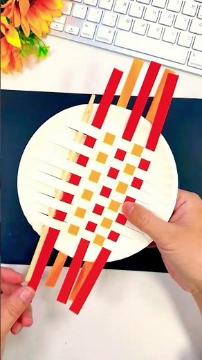 Easy Paper Weaving with Paper Plate – Creative Art for Fun
