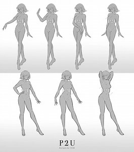 Anime Full Body Poses Reference Drawing